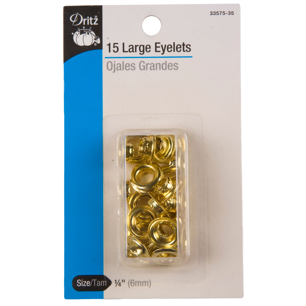 Dritz Large Gold Eyelets Size 1/4" - 15ct Dritz Large Gold Eyelets Size 1/4" - 15ct