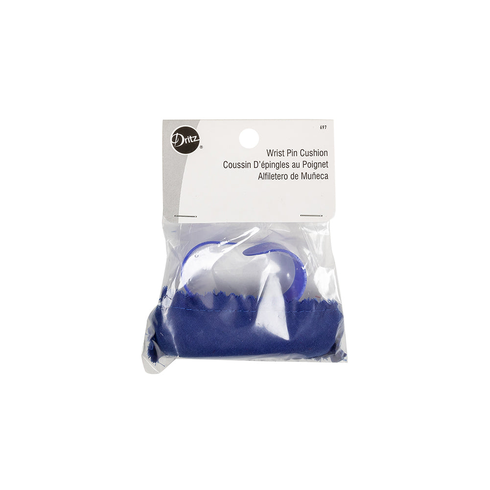 Dritz Large Blue Wrist Pin Cushion Folded Dritz Large Blue Wrist Pin Cushion Folded