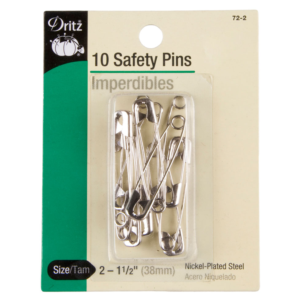 Dritz Safety Pins Size 2 -1 1/2" - 10ct Dritz Safety Pins Size 2 -1 1/2" - 10ct