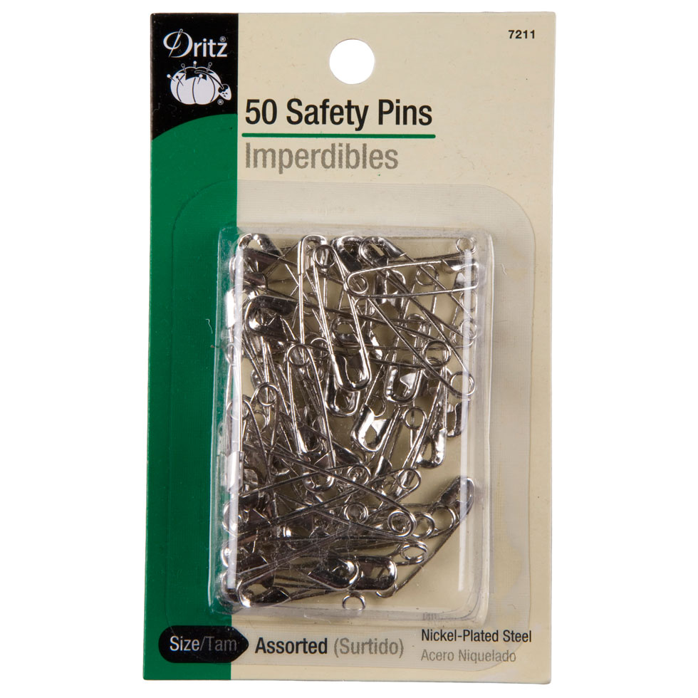 Dritz Assorted Size 1 & 2 Safety Pins - 50ct Dritz Assorted Size 1 & 2 Safety Pins - 50ct