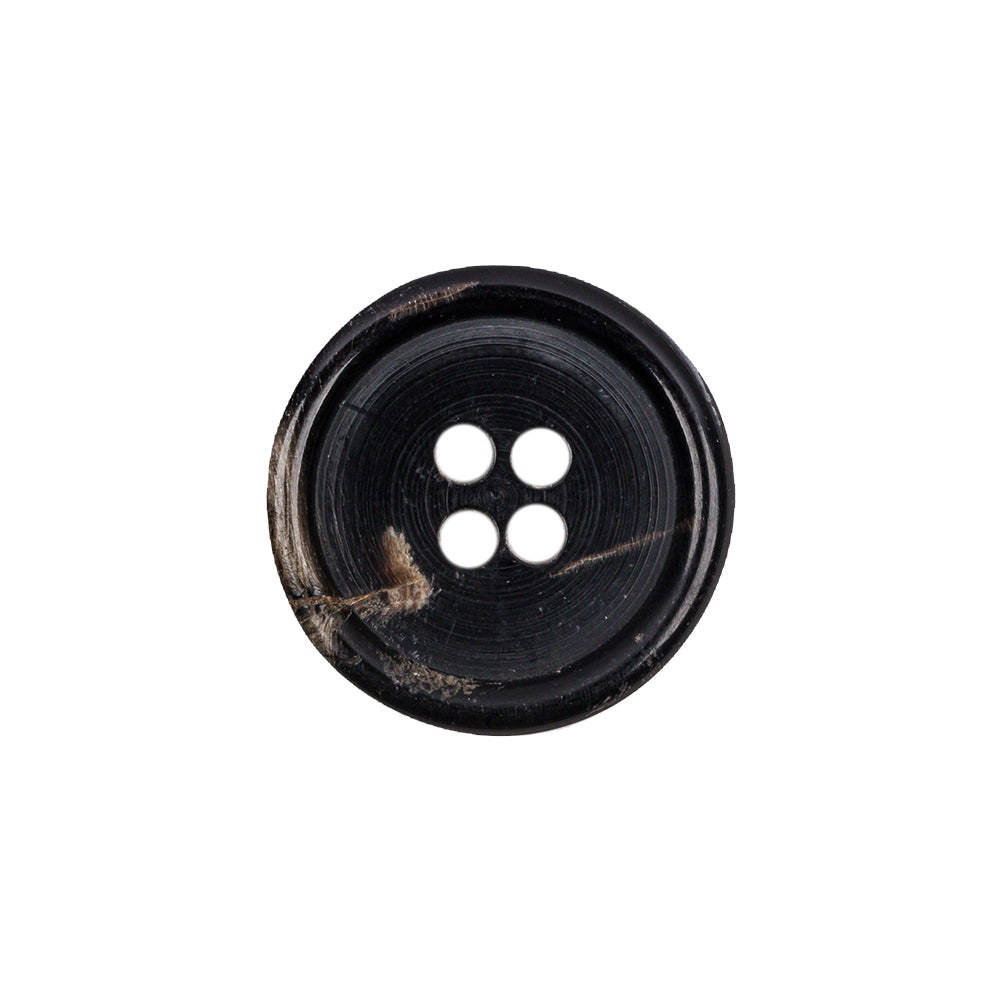 Black Horn Button - 32L/20mm Black Horn Button - 32L/20mm