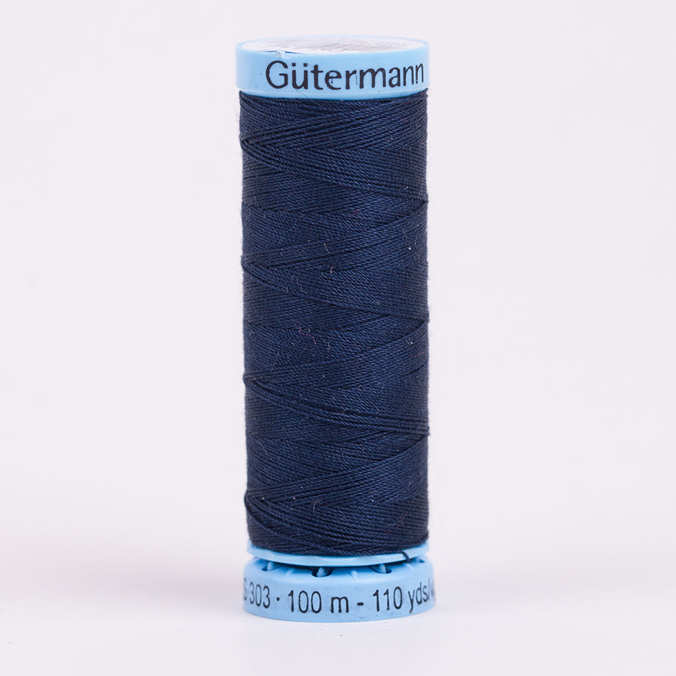 Gutermann Silk Thread 100m - 339 Dark Midnight Gutermann Silk Thread 100m - 339 Dark Midnight