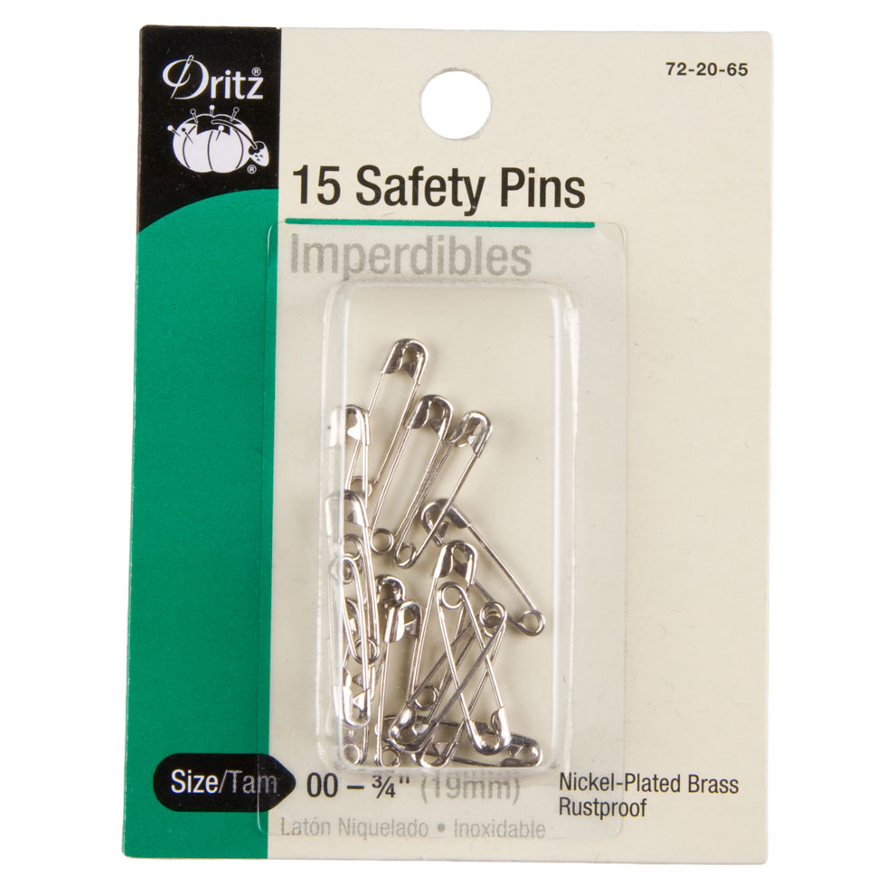 Dritz Safety Pins Size 00-3/4" - 15ct Dritz Safety Pins Size 00-3/4" - 15ct