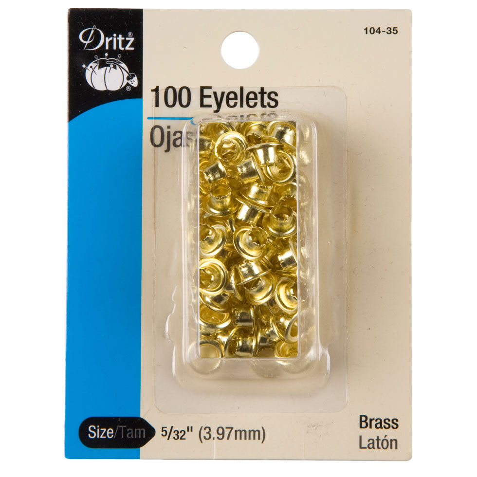 Dritz Brass Eyelets Size 5/32" - 100ct Dritz Brass Eyelets Size 5/32" - 100ct