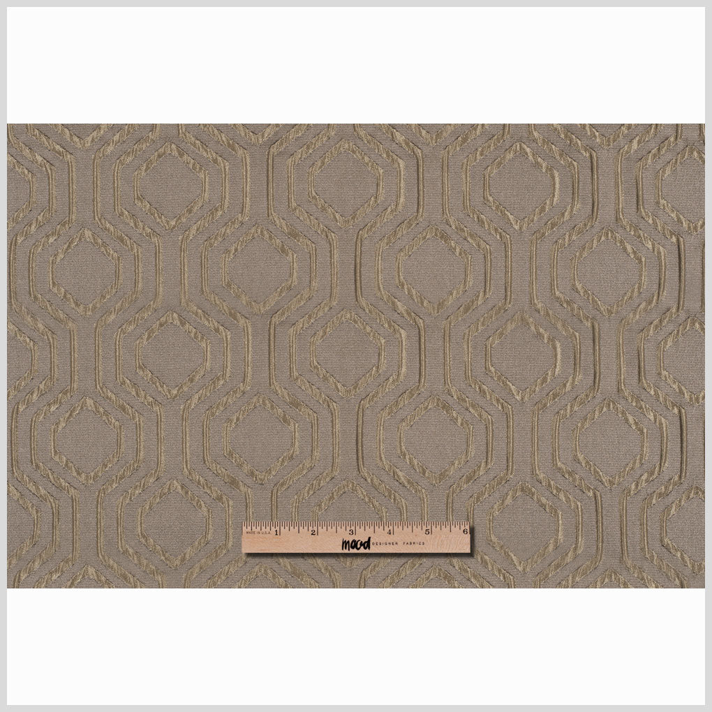 Taupe Geometric Brocade Full Taupe Geometric Brocade Full