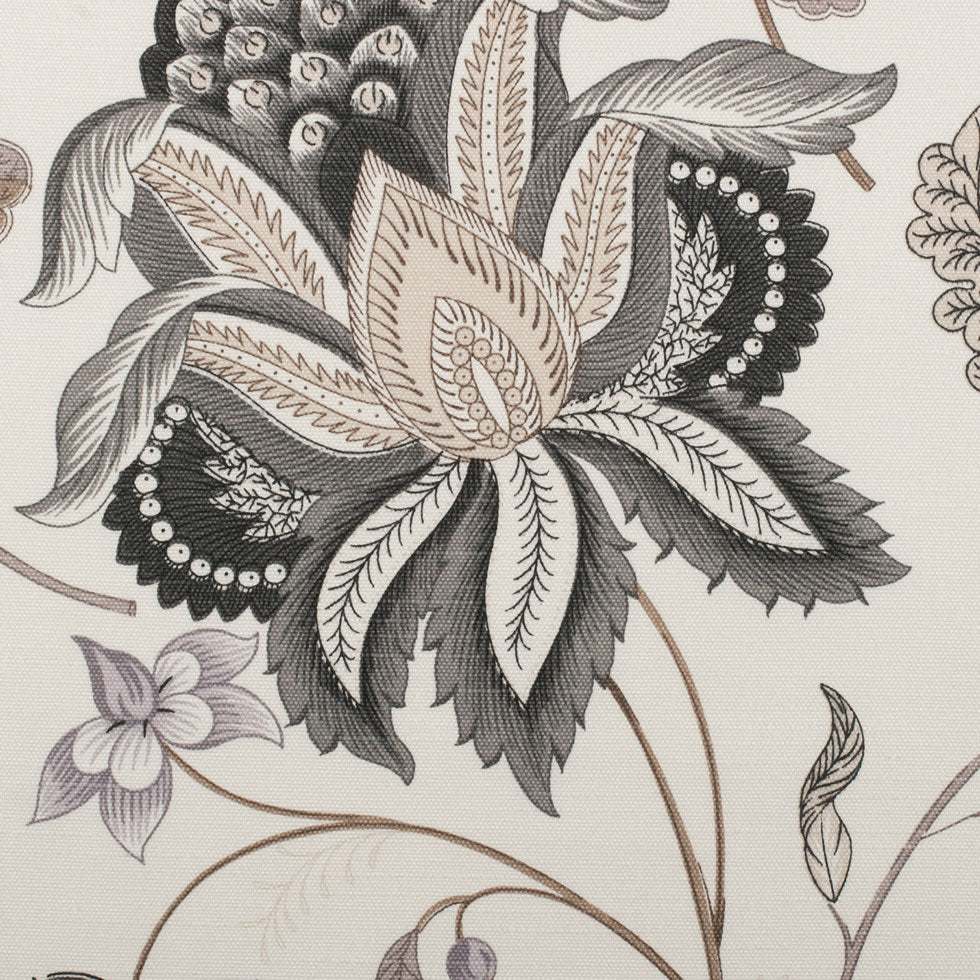 Gray Floral Cotton Blend Gray Floral Cotton Blend