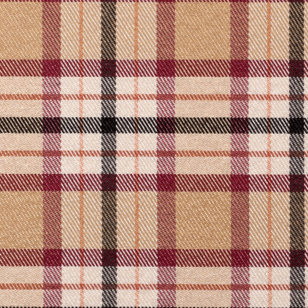 Beige Plaid Cotton Blend - Detail Beige Plaid Cotton Blend - Detail