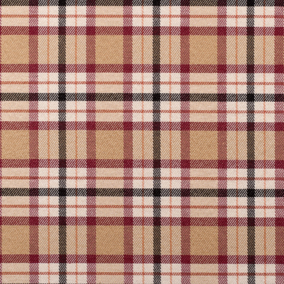 Beige Plaid Cotton Blend Beige Plaid Cotton Blend