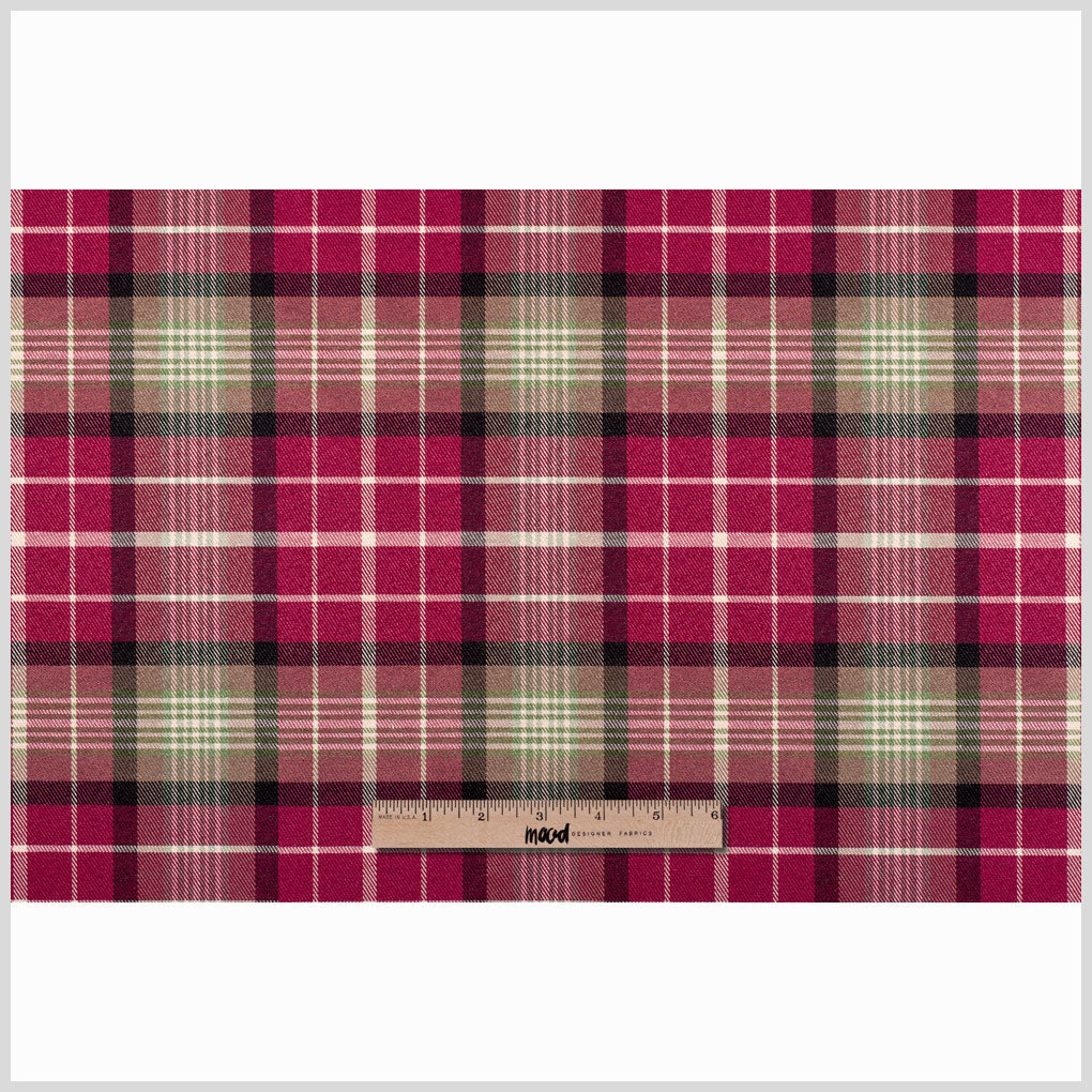 Red Plaid Cotton Blend - Full Red Plaid Cotton Blend - Full