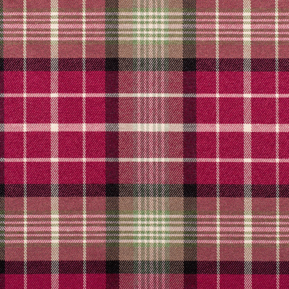 Red Plaid Cotton Blend Red Plaid Cotton Blend