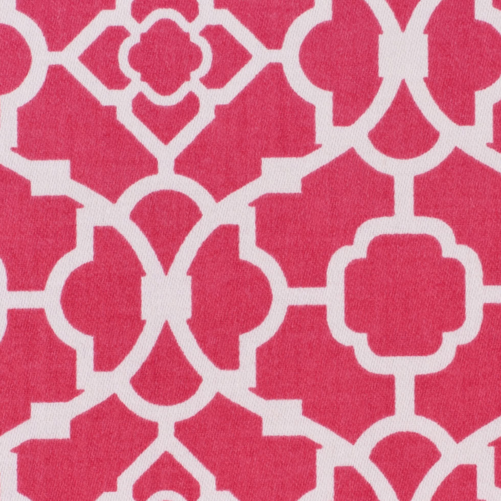 Blossom Lattice Printed Cotton Twill - Detail Blossom Lattice Printed Cotton Twill - Detail
