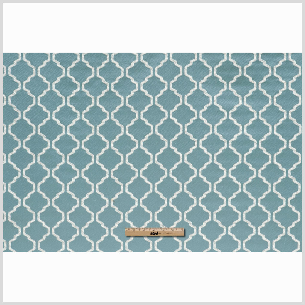 Azure Geometric Trellis Polyester - Full Azure Geometric Trellis Polyester - Full