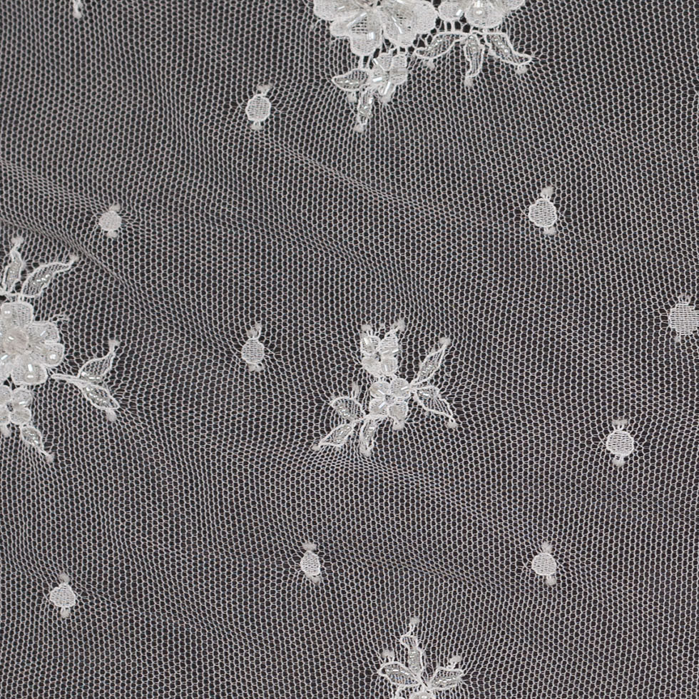 Whisper White Floral Beaded Lace Full Whisper White Floral Beaded Lace Full