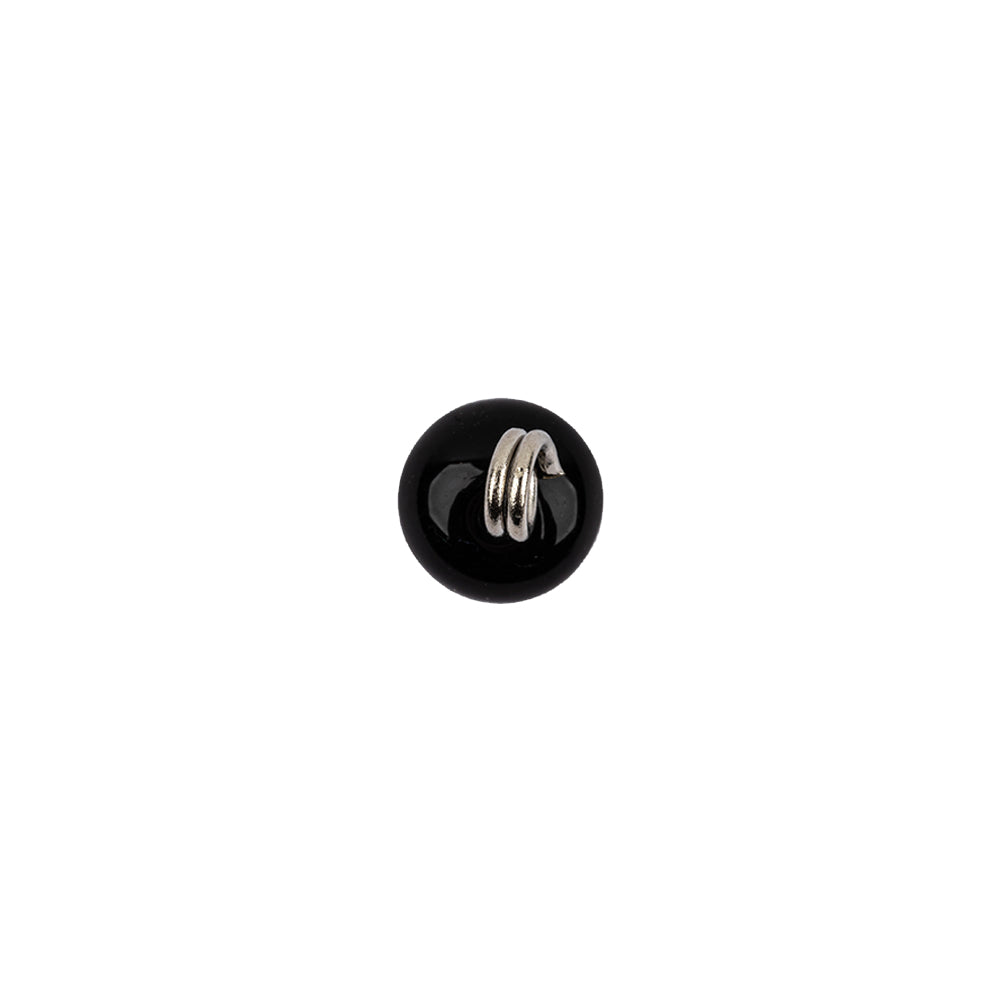 Black Glass Button - 12L/7.5mm Detail Black Glass Button - 12L/7.5mm Detail