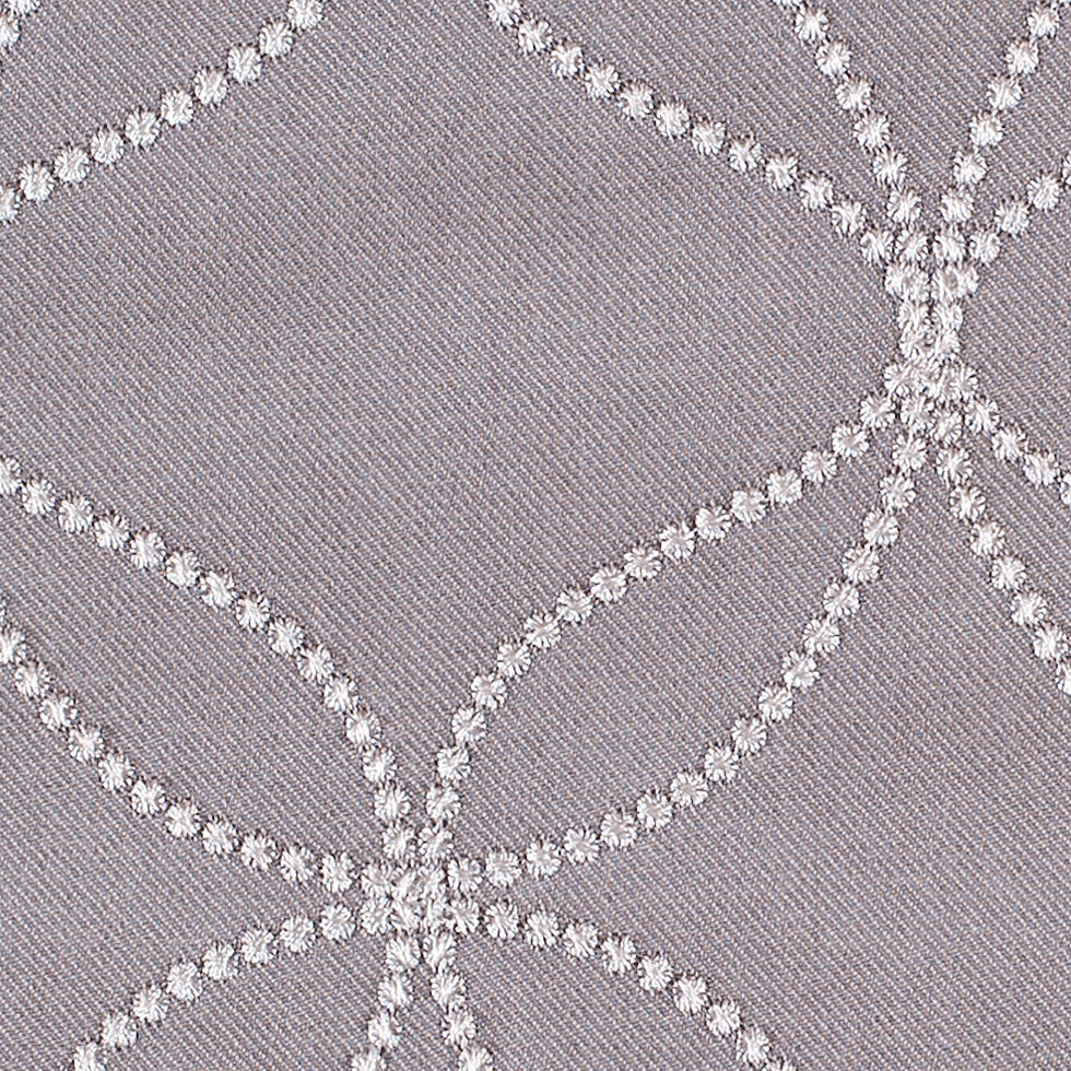 Silver Embroidered Geometric Menswear Poly - Detail Silver Embroidered Geometric Menswear Poly - Detail