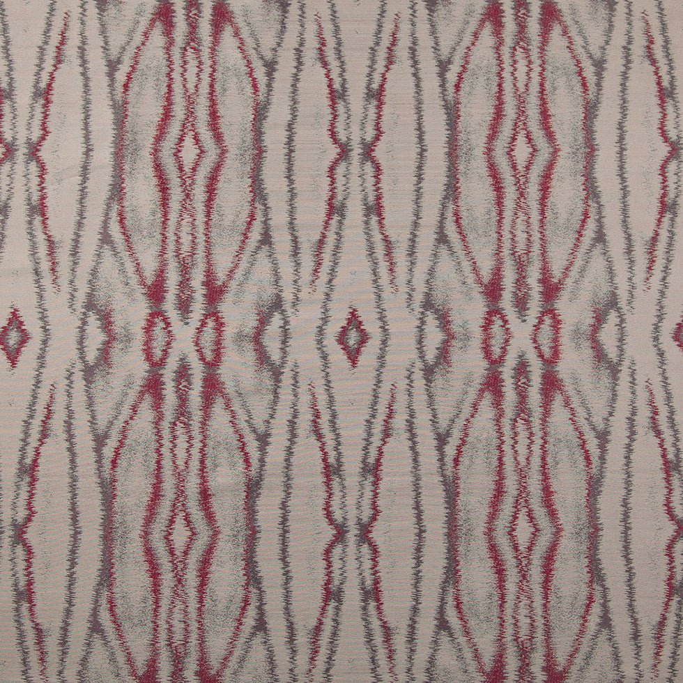 Burgundy and Gray Double-Wide Moire Burgundy and Gray Double-Wide Moire