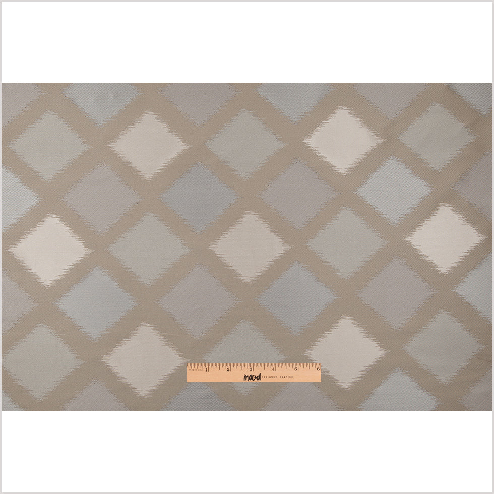 Beige and Silver Double-Wide Diamond Woven Full Beige and Silver Double-Wide Diamond Woven Full