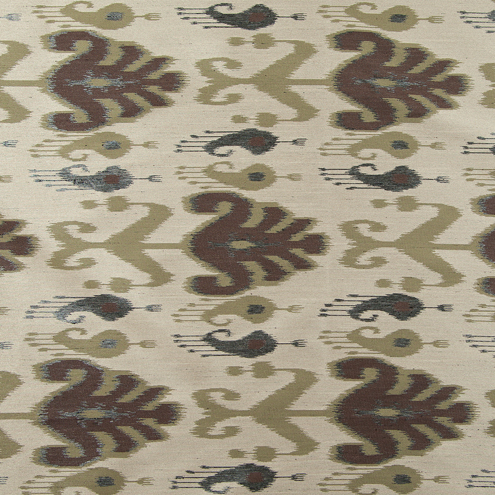 Olive Double-Wide Ikat Print Poly Woven Olive Double-Wide Ikat Print Poly Woven