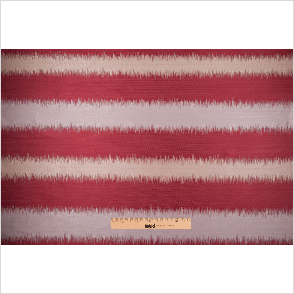 Gray and Deep Red Double-Wide Poly Stripes - Full Gray and Deep Red Double-Wide Poly Stripes - Full