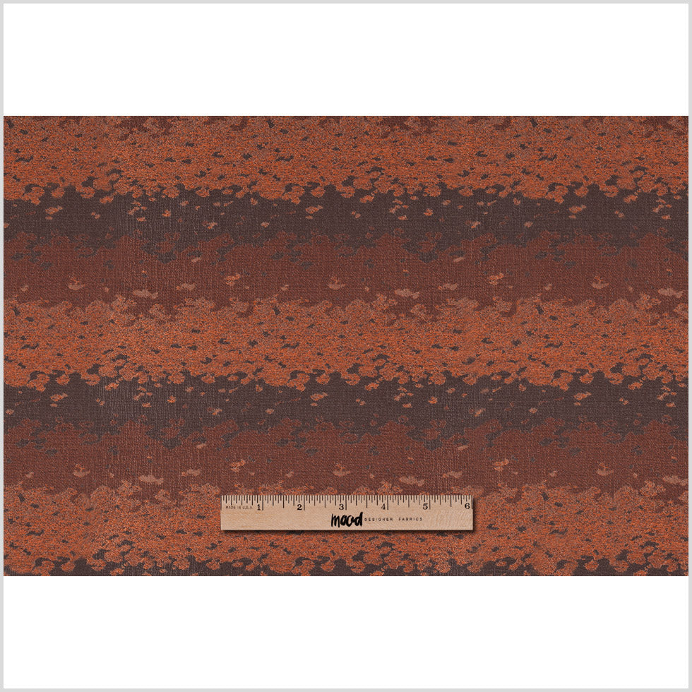 Organic Ripples Orange and Brown Poly Brocade Full Organic Ripples Orange and Brown Poly Brocade Full