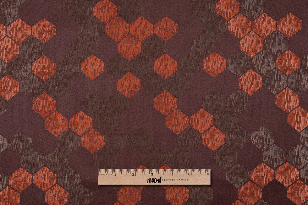 Cells Tan and Orange Poly Brocade - Full Cells Tan and Orange Poly Brocade - Full