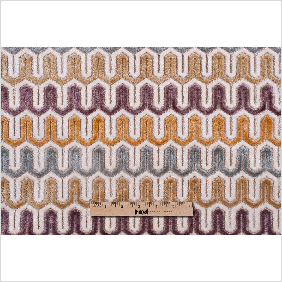 Ivory Geometric Velvet Tapestry Full Ivory Geometric Velvet Tapestry Full