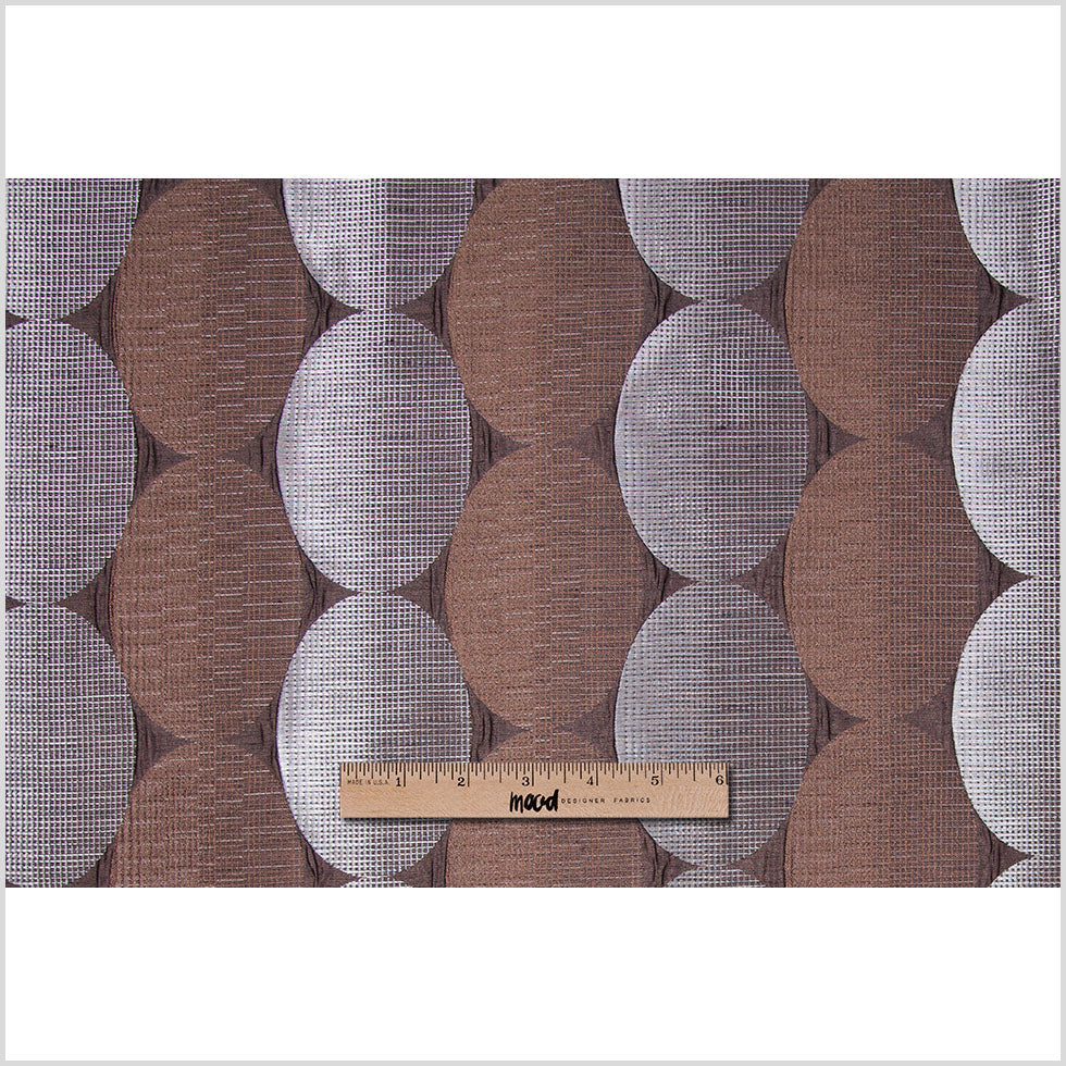 Espresso Rows of Ovals Textured Jacquard Full Espresso Rows of Ovals Textured Jacquard Full
