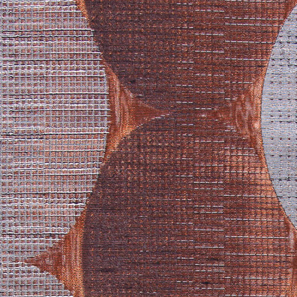 Henna/Gray Rows of Ovals Textured Jacquard - Detail Henna/Gray Rows of Ovals Textured Jacquard - Detail