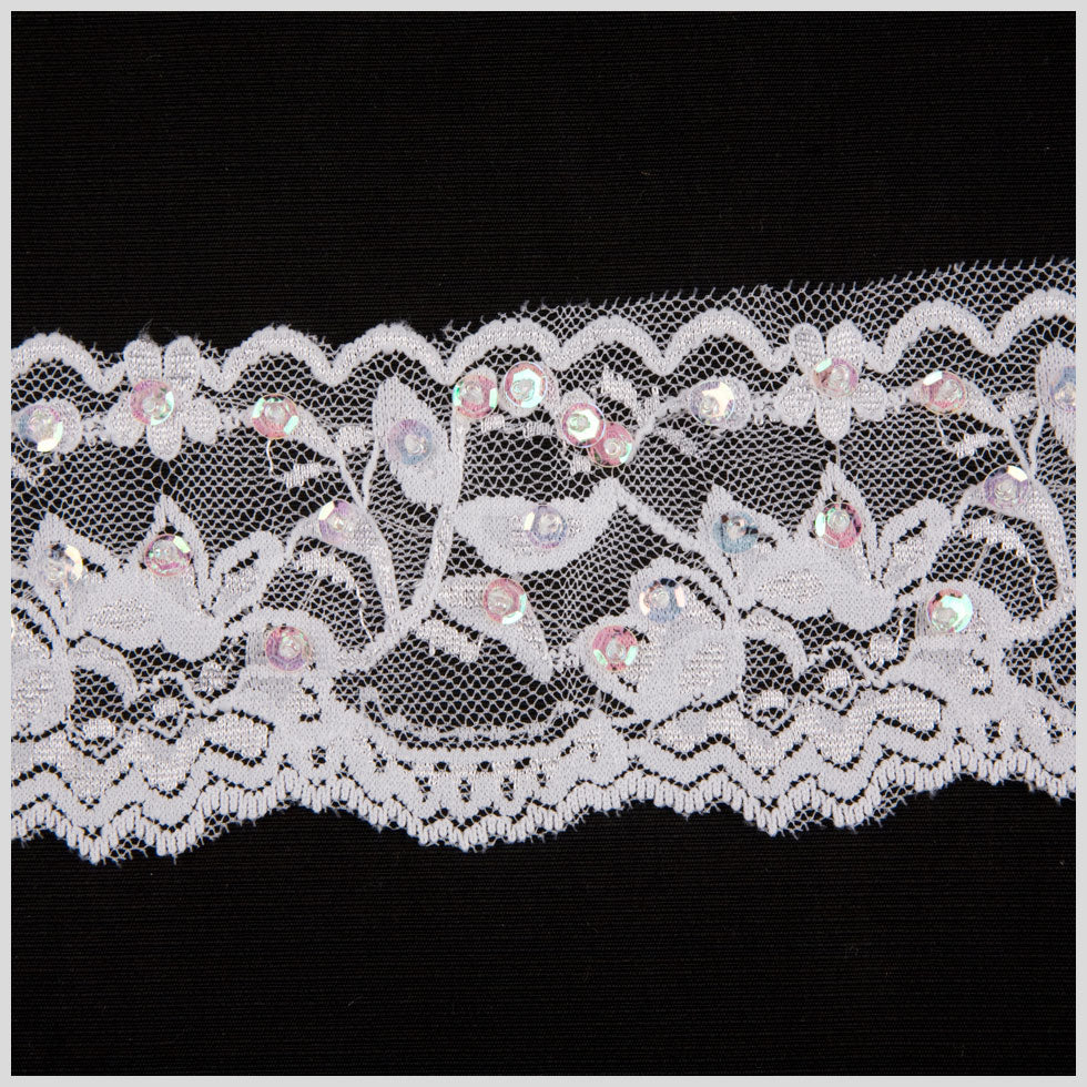 2.5" White Beaded Lace 2.5" White Beaded Lace