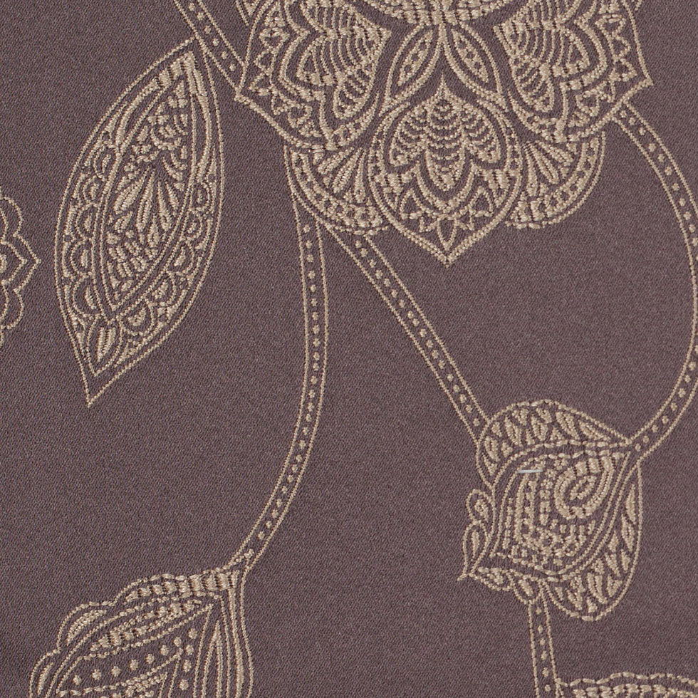 Gold and Brown Floral Satin Jacquard - Detail Gold and Brown Floral Satin Jacquard - Detail