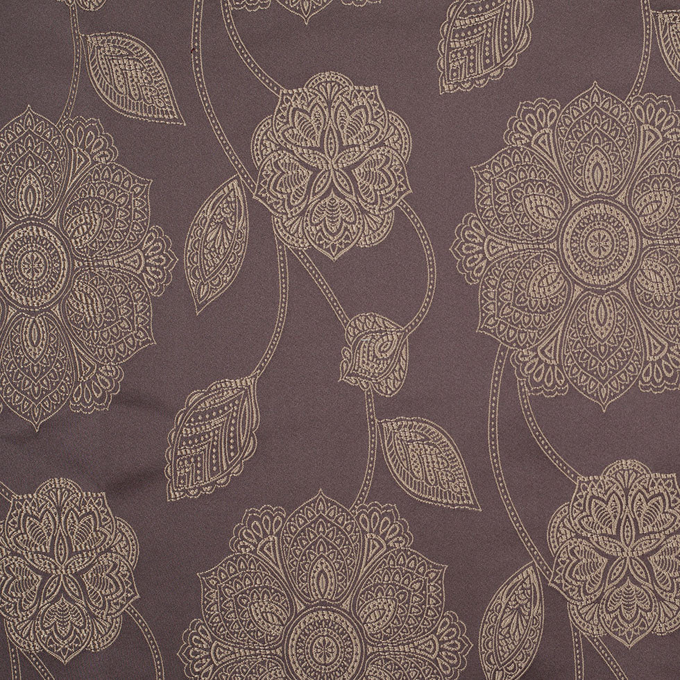 Gold and Brown Floral Satin Jacquard Gold and Brown Floral Satin Jacquard