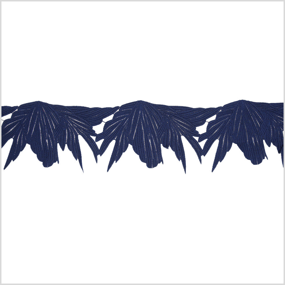 5" Metallic Dark Navy Lace Trim 5" Metallic Dark Navy Lace Trim