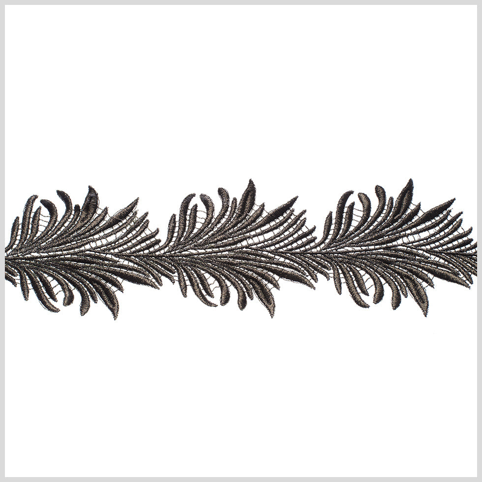 4 Metallic Forest Green Fancy Lace Trim 4 Metallic Forest Green Fancy Lace Trim