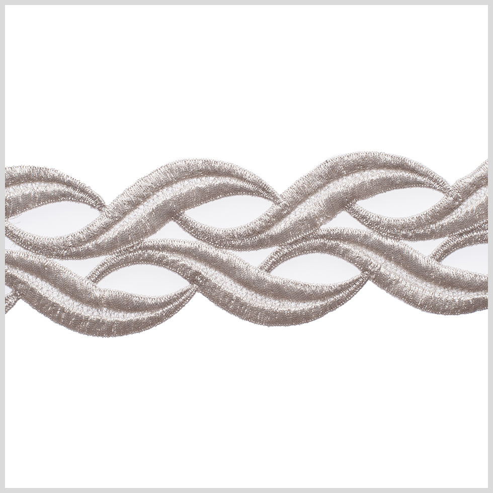 2" Metallic Silver Lace Trim 2" Metallic Silver Lace Trim
