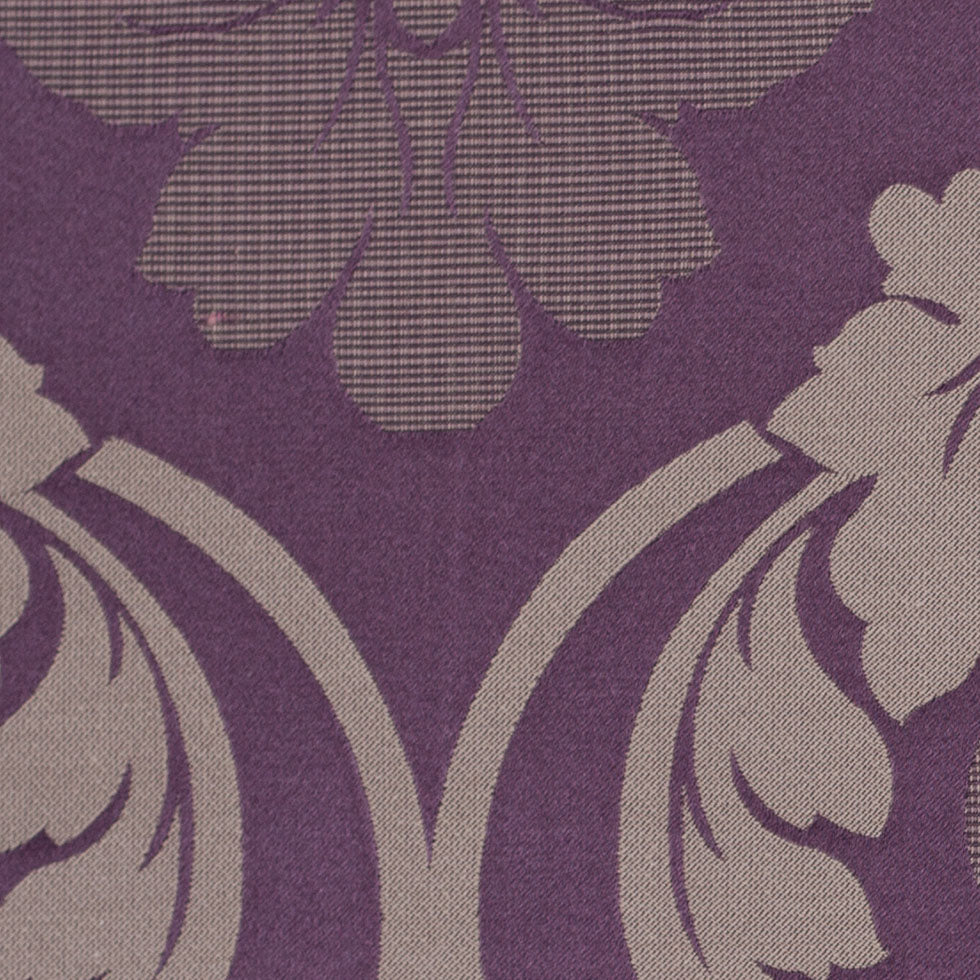 Plum Wine Floral Damask-Pattern Satin Jacquard Detail Plum Wine Floral Damask-Pattern Satin Jacquard Detail