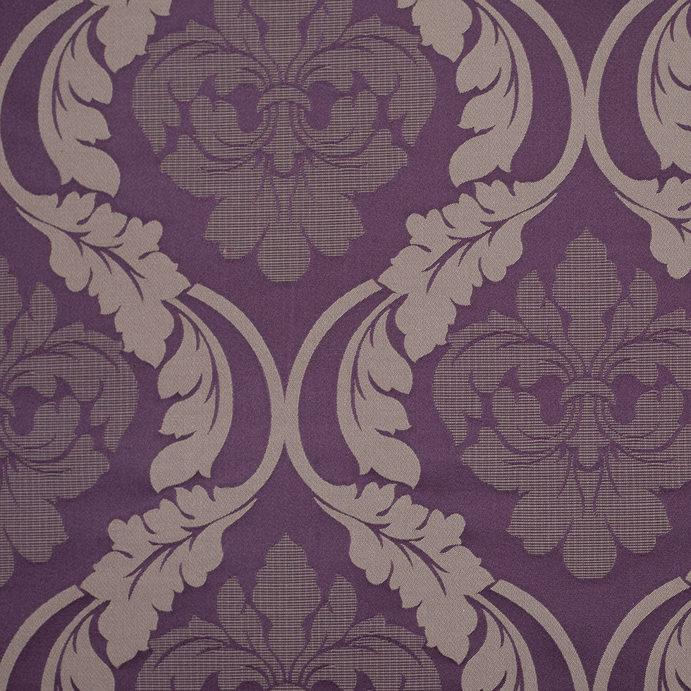 Plum Wine Floral Damask-Pattern Satin Jacquard Plum Wine Floral Damask-Pattern Satin Jacquard