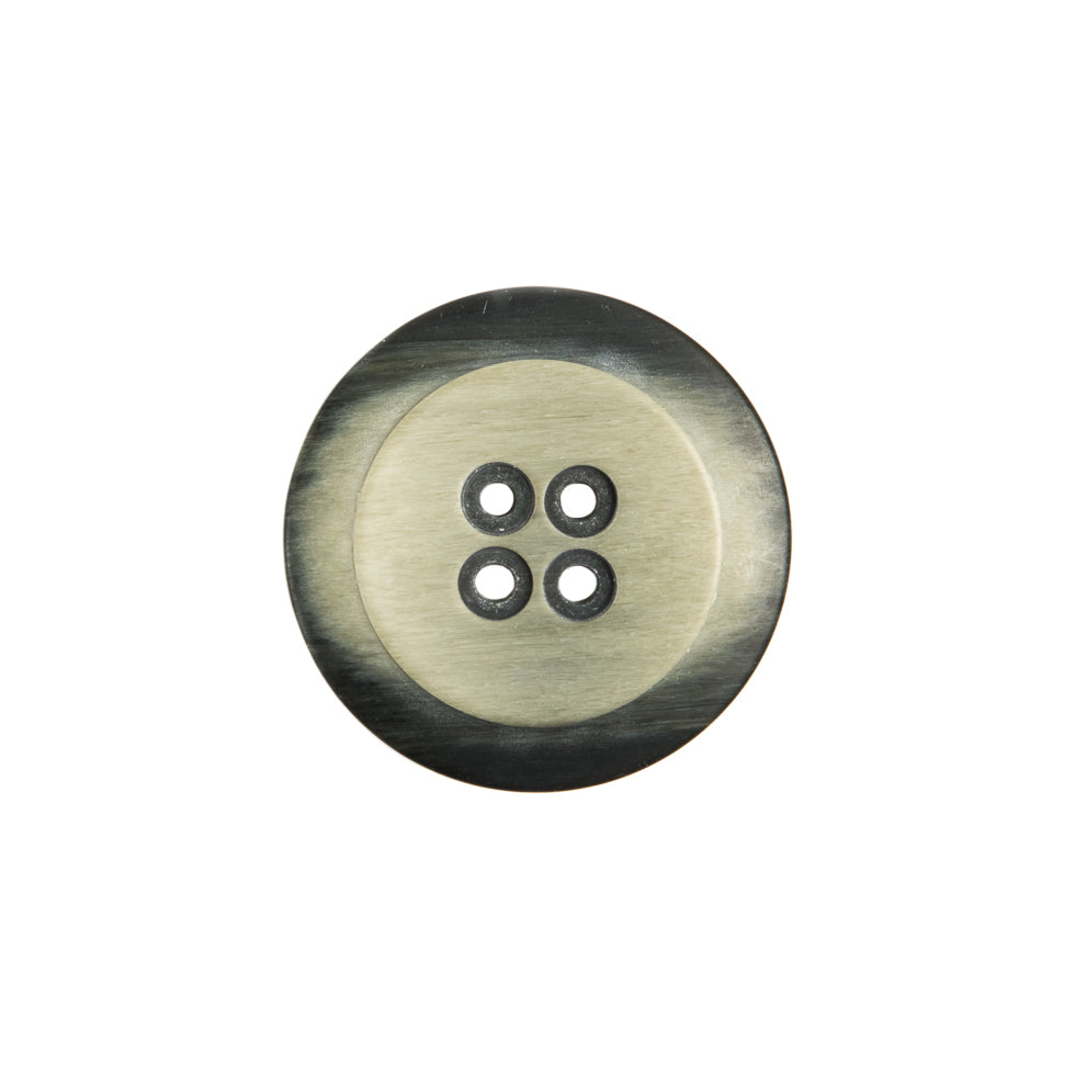 Italian Black/White Plastic Button - 28L/18mm Italian Black/White Plastic Button - 28L/18mm