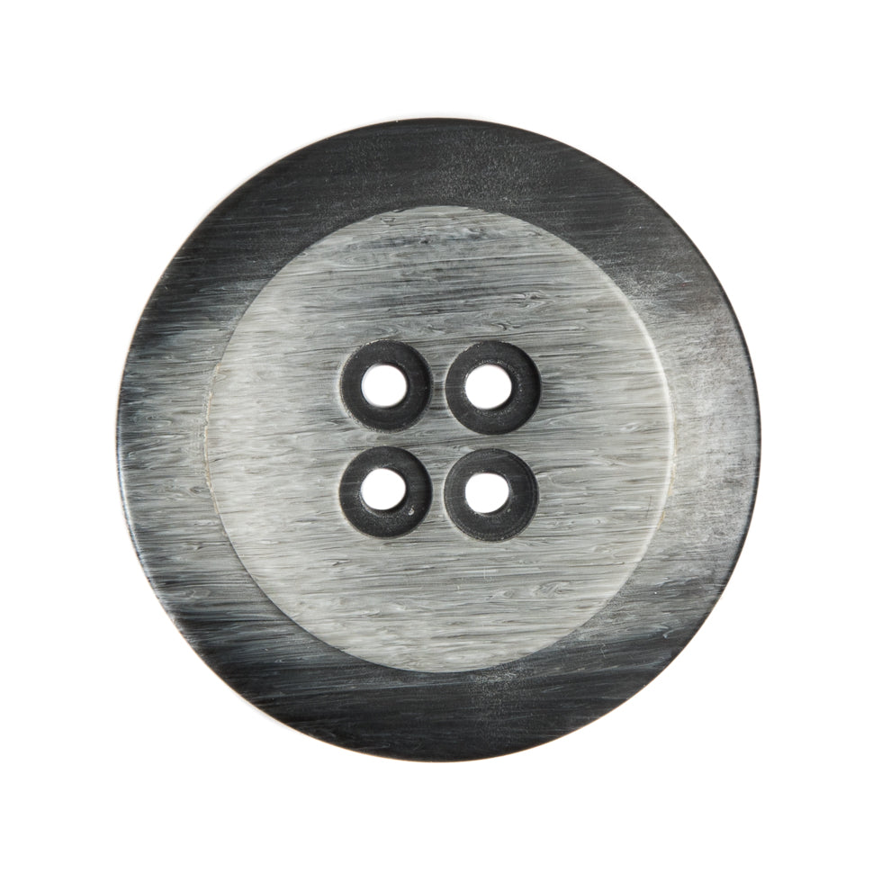 Italian Gray Plastic Button - 44L/28mm Italian Gray Plastic Button - 44L/28mm
