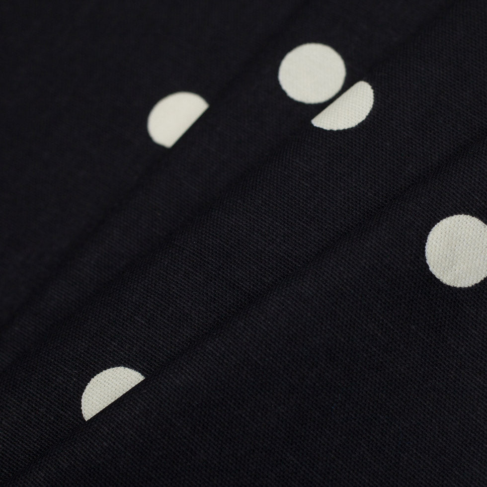 Licorice Cotton Canvas Polka Dots - Folded Licorice Cotton Canvas Polka Dots - Folded