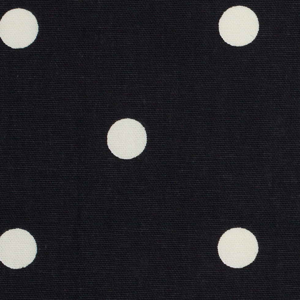 Licorice Cotton Canvas Polka Dots - Detail Licorice Cotton Canvas Polka Dots - Detail