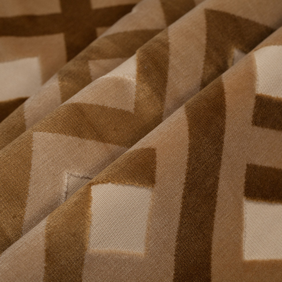 Nugget and Croissant Geometric Polyester-Acrylic Flocked Chenille Folded Nugget and Croissant Geometric Polyester-Acrylic Flocked Chenille Folded