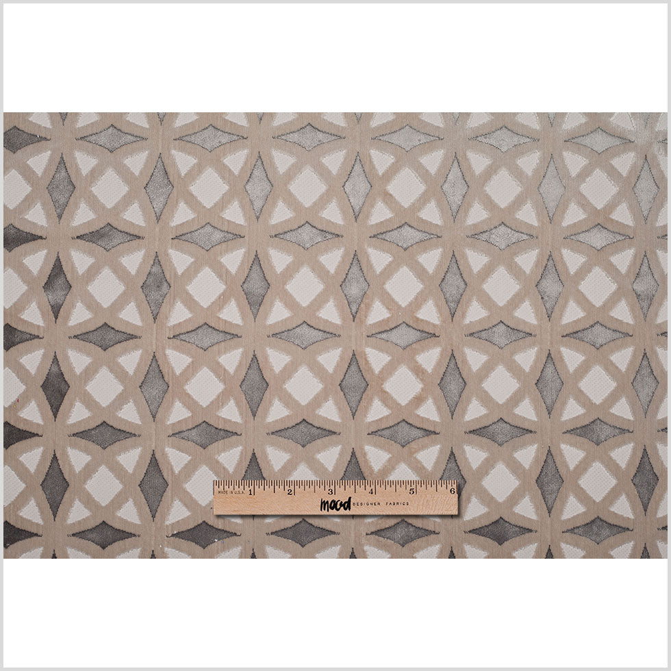 Platinum Black Geometric Laser Cut Velvet Full Platinum Black Geometric Laser Cut Velvet Full