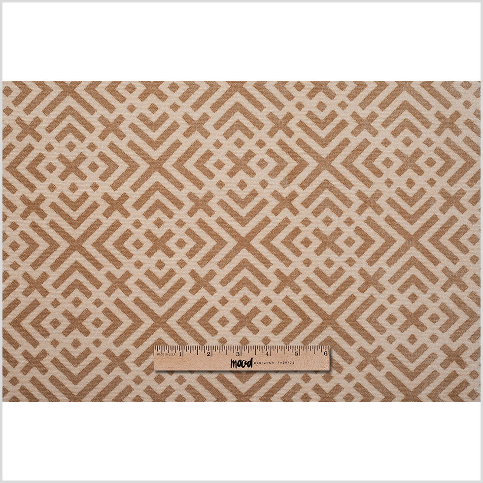 Tannin and Eggnog Geometric Acrylic-Polyester-Viscose Chenille Full Tannin and Eggnog Geometric Acrylic-Polyester-Viscose Chenille Full