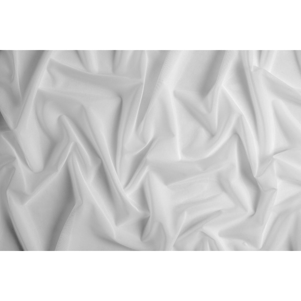 White Stretch Nylon Mesh Folded White Stretch Nylon Mesh Folded