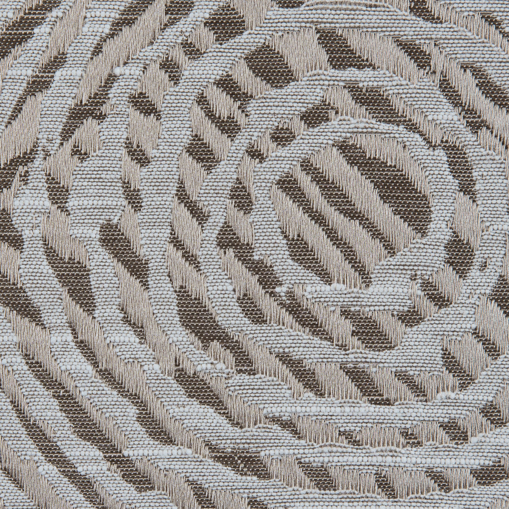 Linen Geometric Swirls on a Cotton and Polyester Woven - Detail Linen Geometric Swirls on a Cotton and Polyester Woven - Detail
