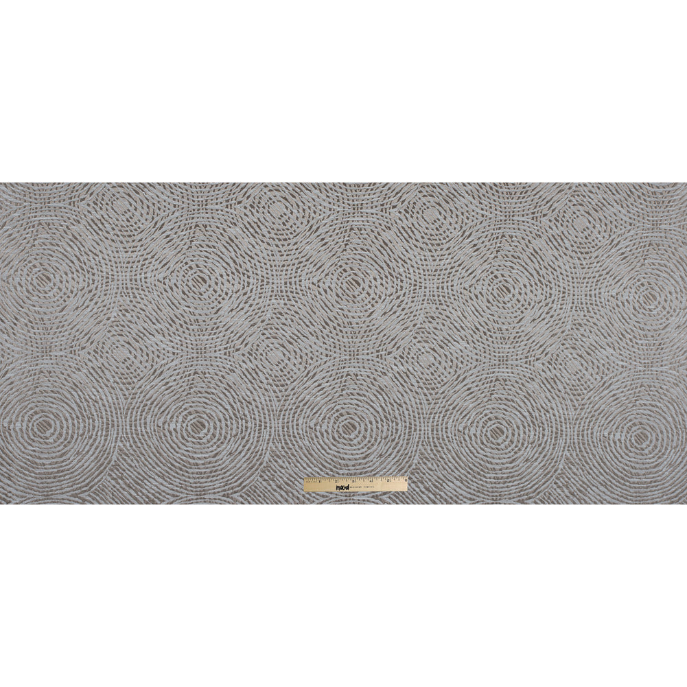 Linen Geometric Swirls on a Cotton and Polyester Woven - Full Linen Geometric Swirls on a Cotton and Polyester Woven - Full