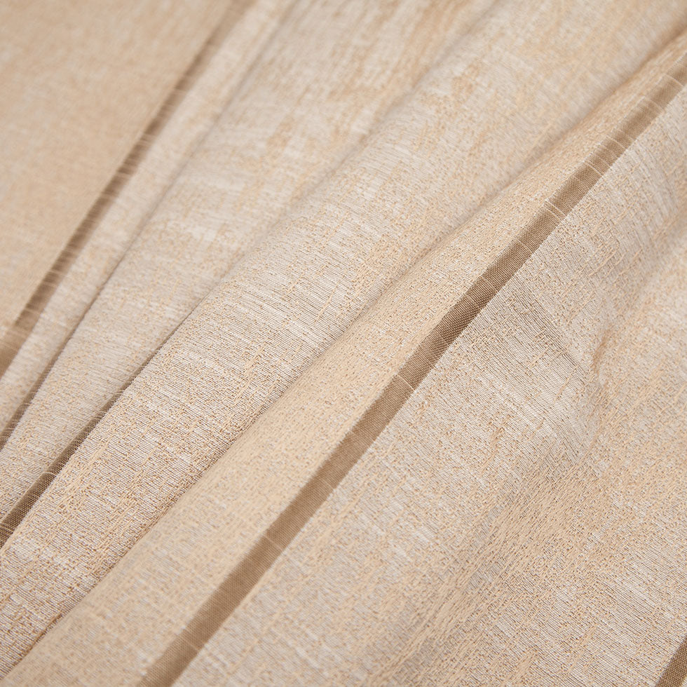 Indian Gold Striped Polyester-Cotton Brocade - Folded Indian Gold Striped Polyester-Cotton Brocade - Folded
