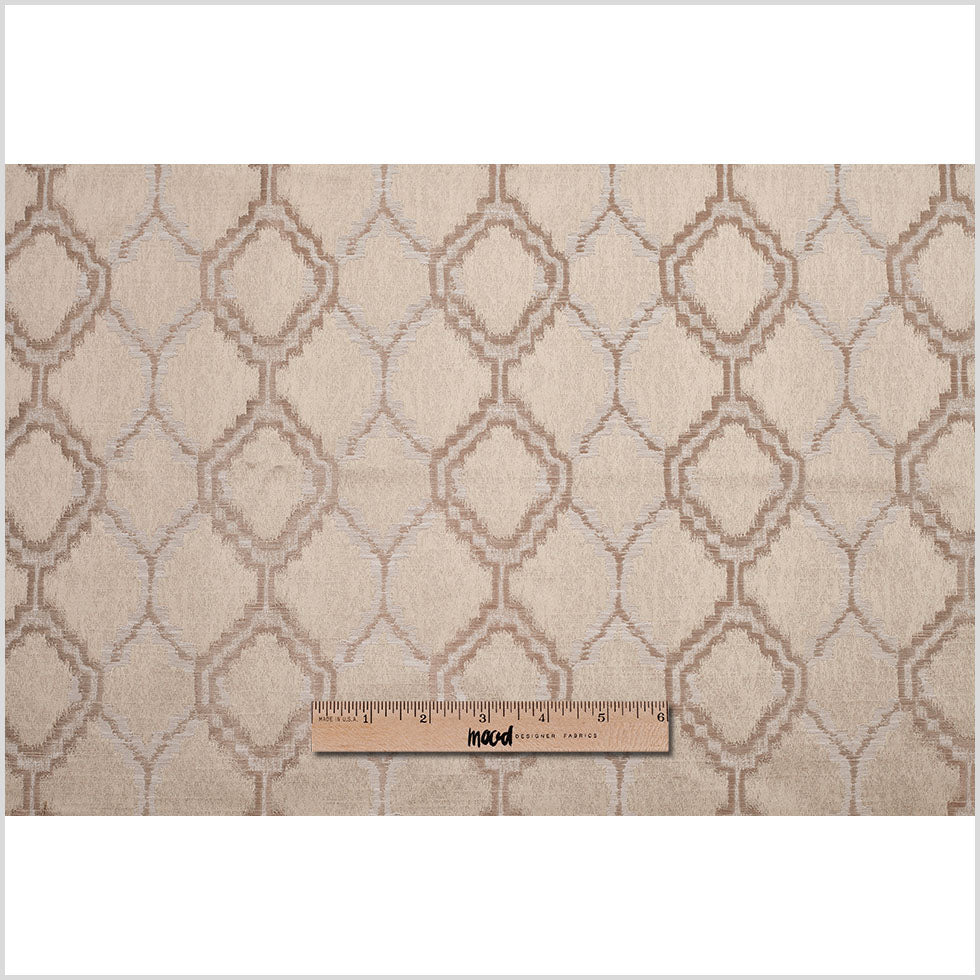 Indian Taupe Geometric Poly/Cotton Woven - Full Indian Taupe Geometric Poly/Cotton Woven - Full