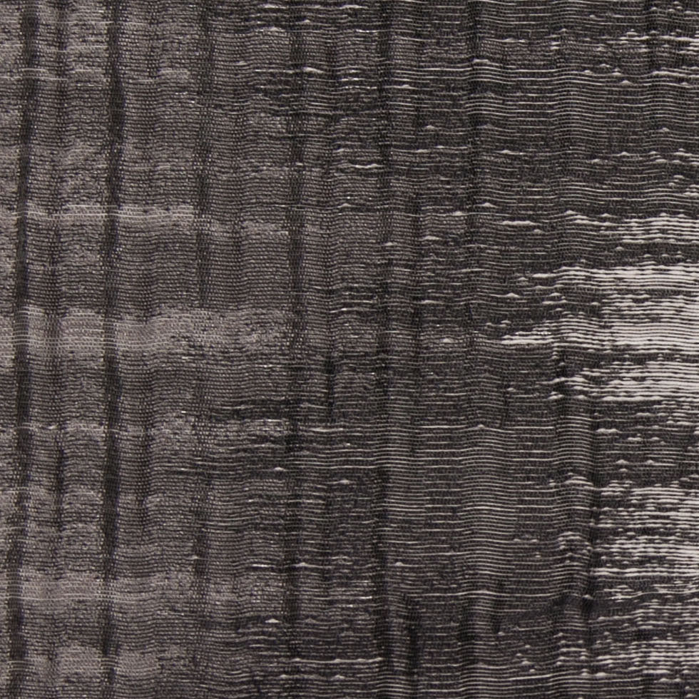 Indian Black/White Geometric Striped Polyester-Cotton Brocade - Detail Indian Black/White Geometric Striped Polyester-Cotton Brocade - Detail