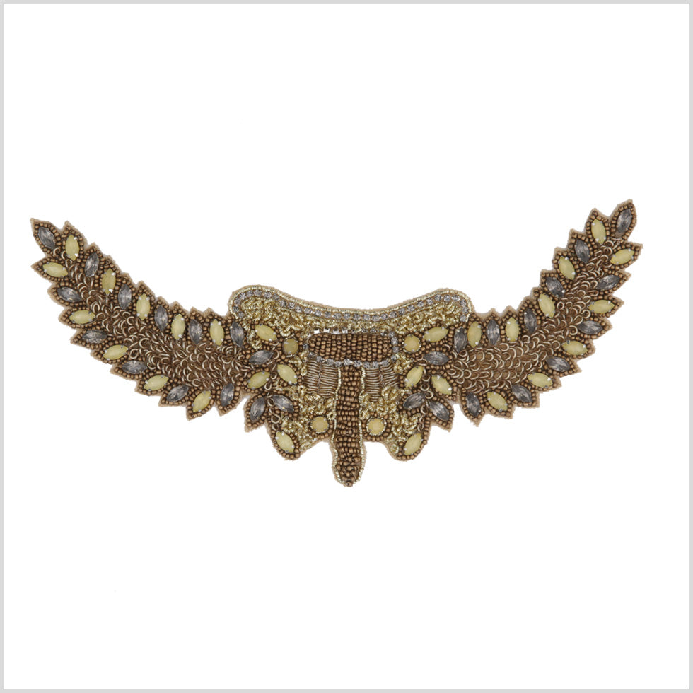 Gold/Yellow Rhinestone Neck Applique Gold/Yellow Rhinestone Neck Applique